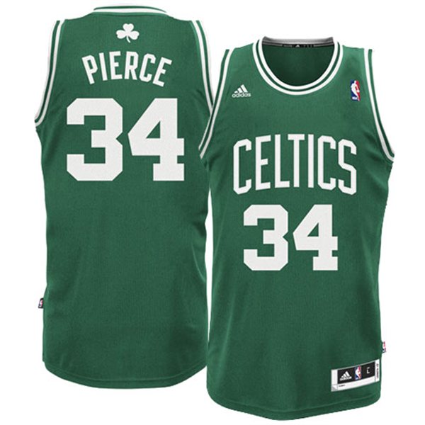 Men's  Boston Celtics Paul Pierce Green Home Revolution 30 Jersey